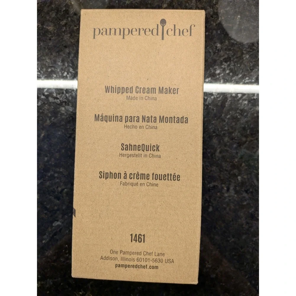 Pampered Chef‎ Whipped Cream Maker #1461 Teal Handheld Manual Whipper
